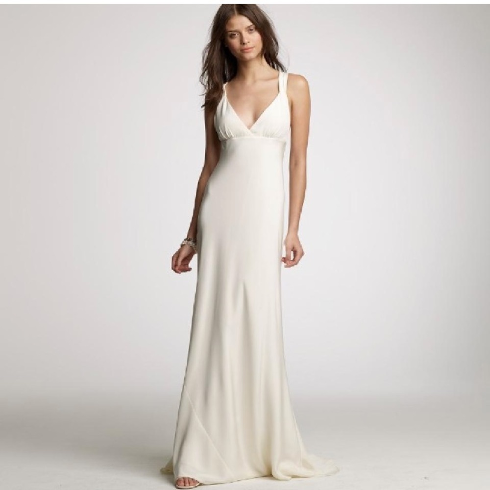 *BLACK* J.Crew Silk Tricotine Avery Gown